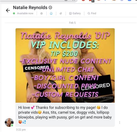 nataliereynoldss onlyfans nude|Natalie Reynolds Nude Onlyfans Blonde Tiktok BJ Leaked Video